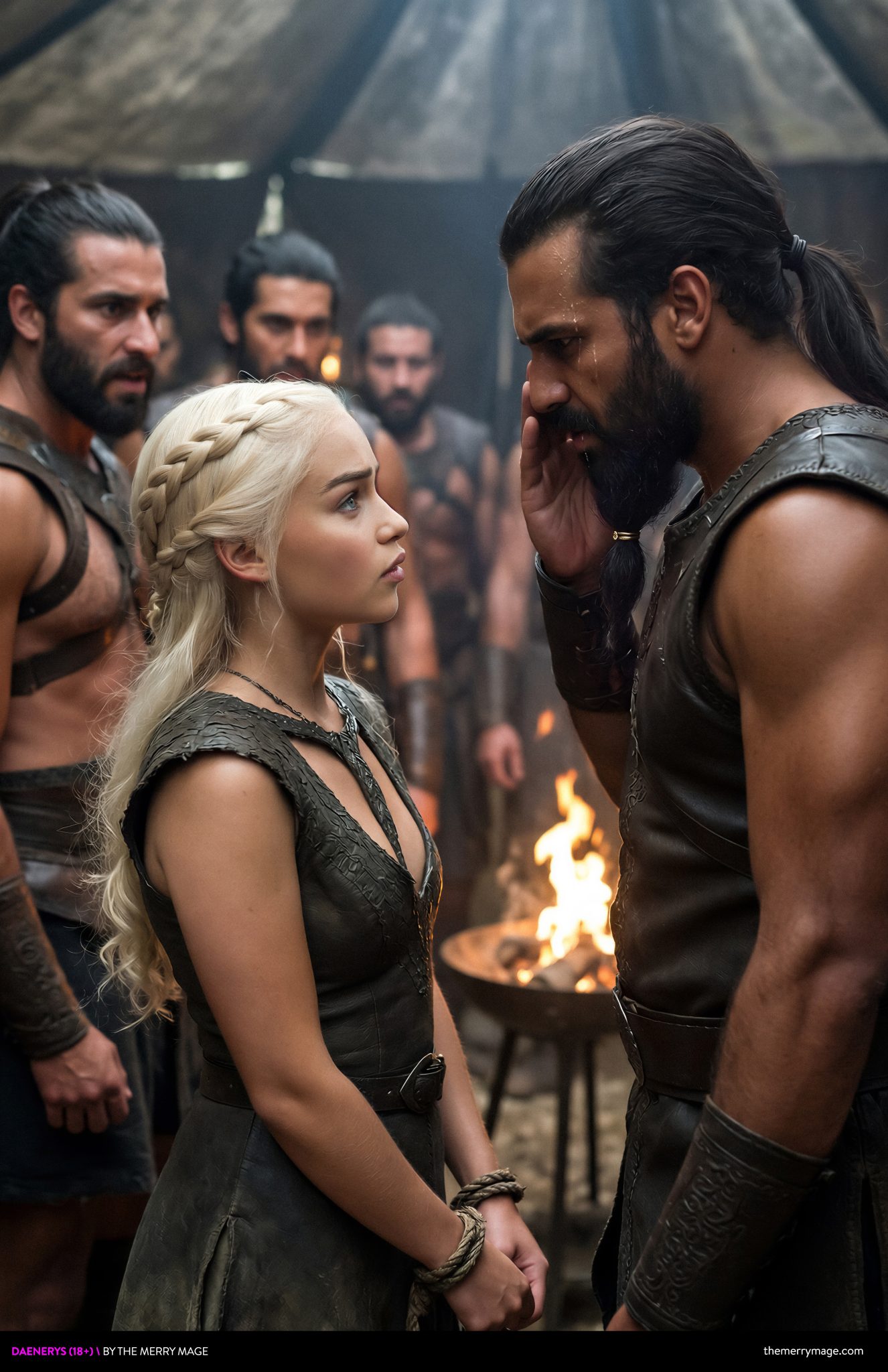 Dany spits on the Khal
